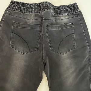 Boys joggers dark wash with faded front & back